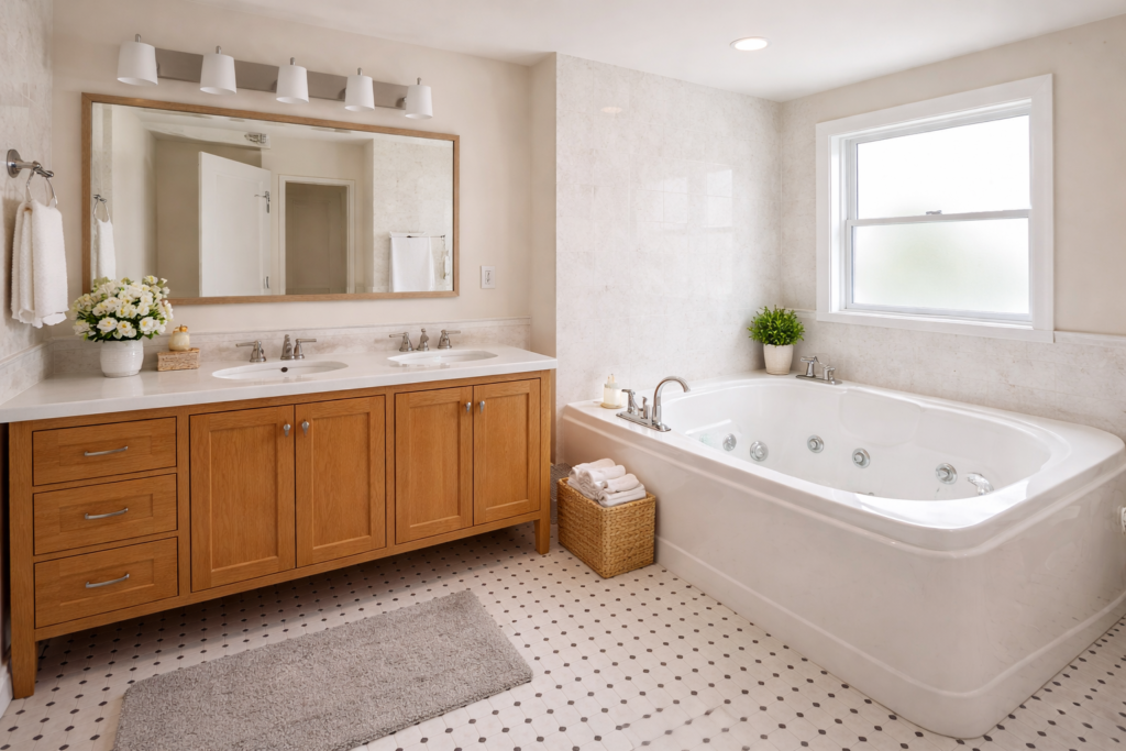 luxury bedroom interior with premium bed, soft lighting, and elegant decor design